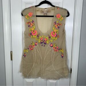 Free People Floral Blouse Womens Size XS